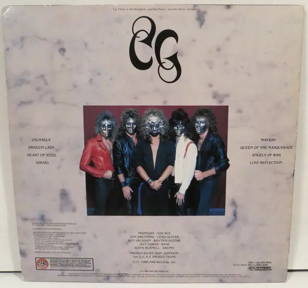 Crimson Glory - Crimson Glory 뒷면