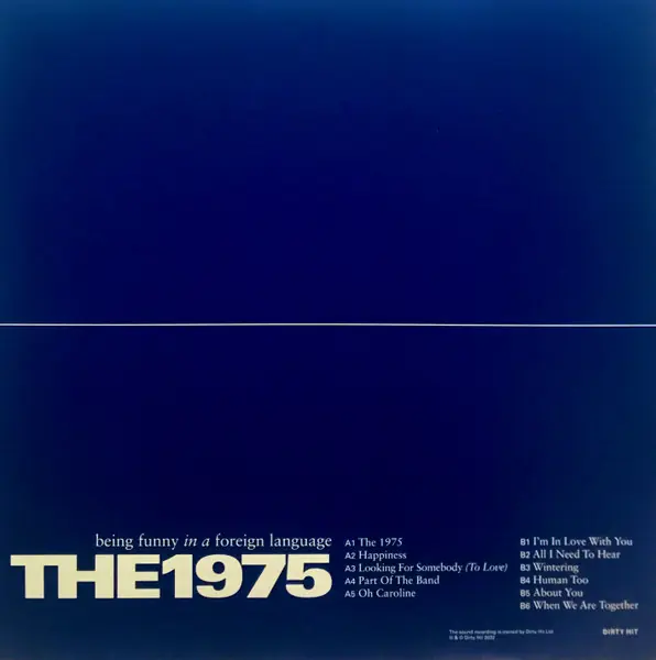 The 1975 - Being Funny In A Foreign Language 뒷면