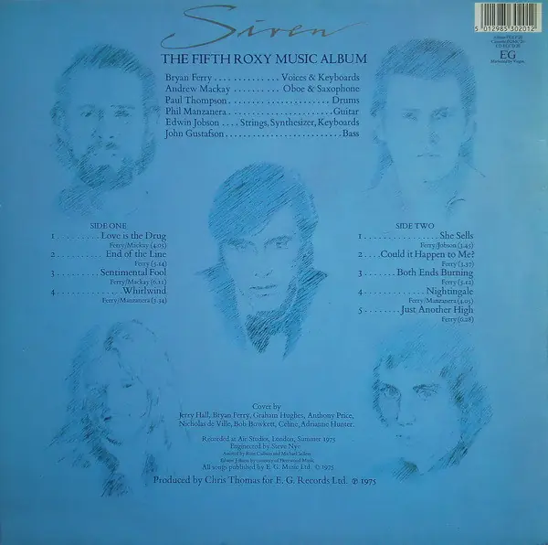 Roxy Music - Siren 뒷면