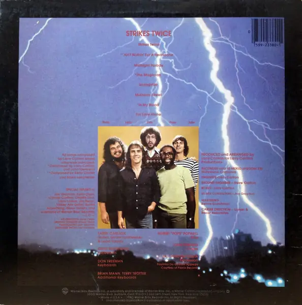 Larry Carlton - Strikes Twice 뒷면