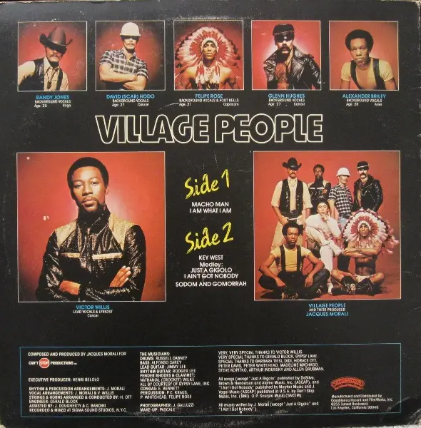 Village People - Macho Man 뒷면