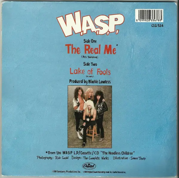W.A.S.P. - The Real Me 뒷면