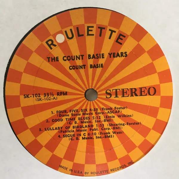 Count Basie - The Count Basie Years 뒷면