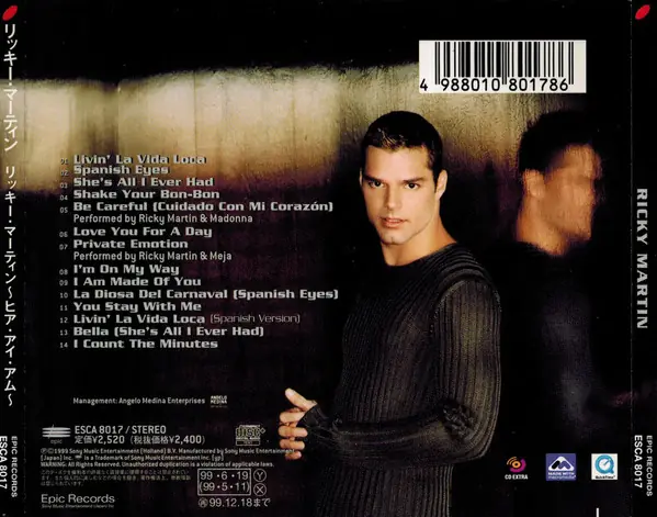Ricky Martin - Ricky Martin 뒷면
