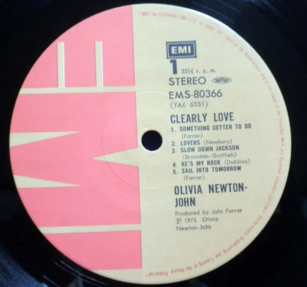 Olivia Newton-John - Clearly Love 뒷면