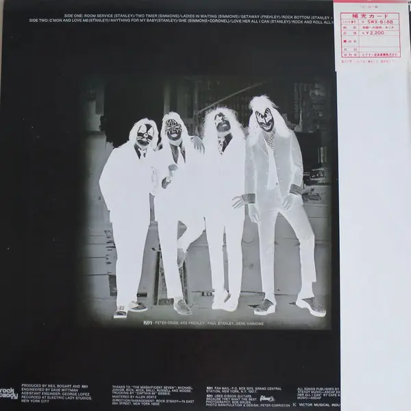 Kiss - Dressed To Kill = 地獄への接吻 뒷면