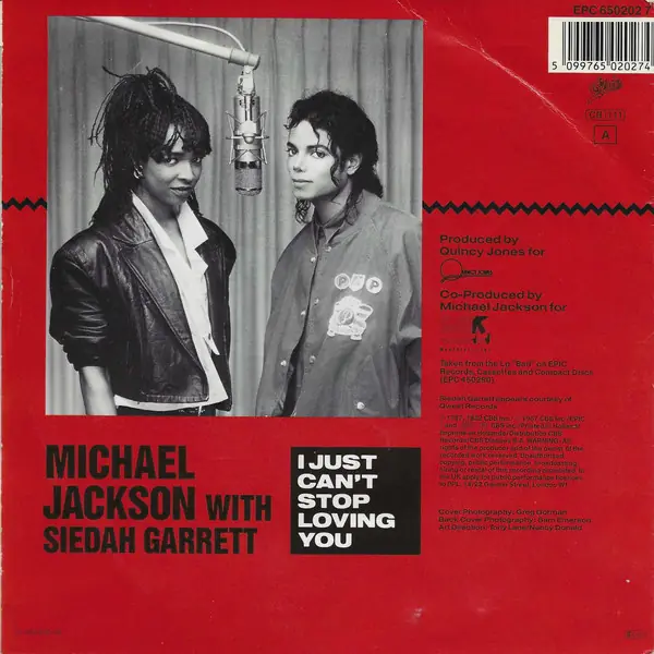 Michael Jackson - I Just Can't Stop Loving You 뒷면