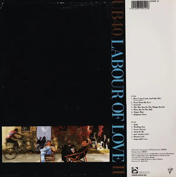 UB40 - Labour Of Love II 뒷면