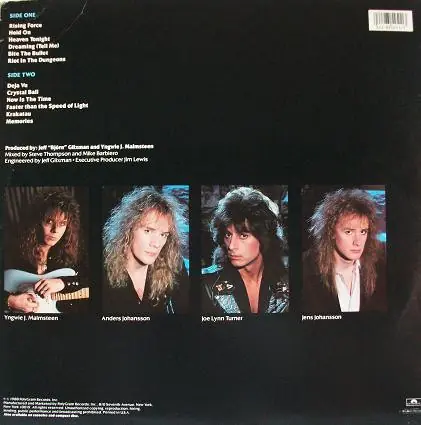 Yngwie J. Malmsteen's Rising Force - Odyssey 뒷면