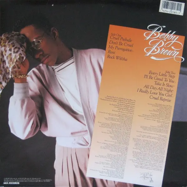 Bobby Brown - Don't Be Cruel 뒷면