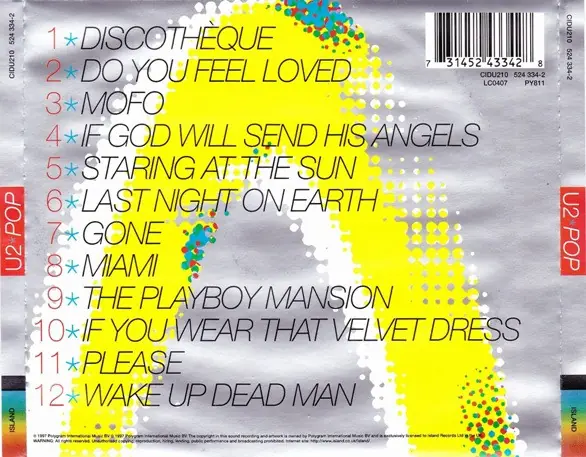 U2 - Pop 뒷면