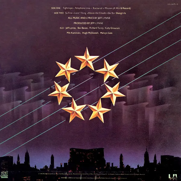 Electric Light Orchestra - A New World Record 뒷면