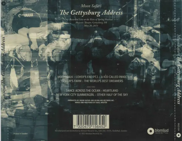 Moon Safari - The Gettysburg Address 뒷면