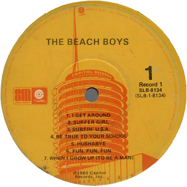 The Beach Boys - The Beach Boys 뒷면
