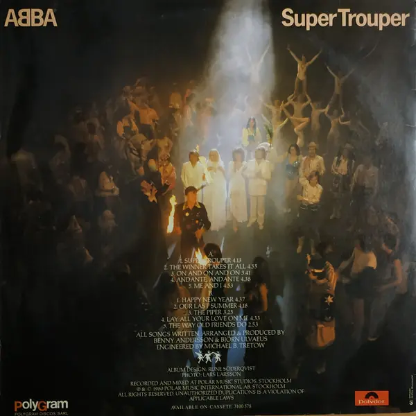 ABBA - Super Trouper 뒷면