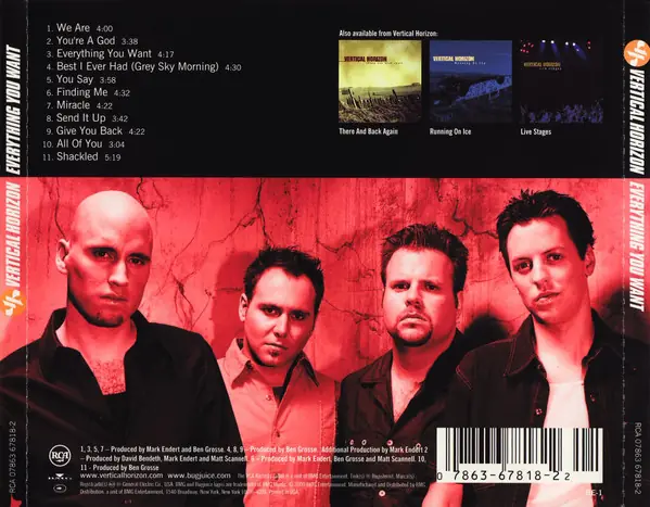 Vertical Horizon - Everything You Want 뒷면