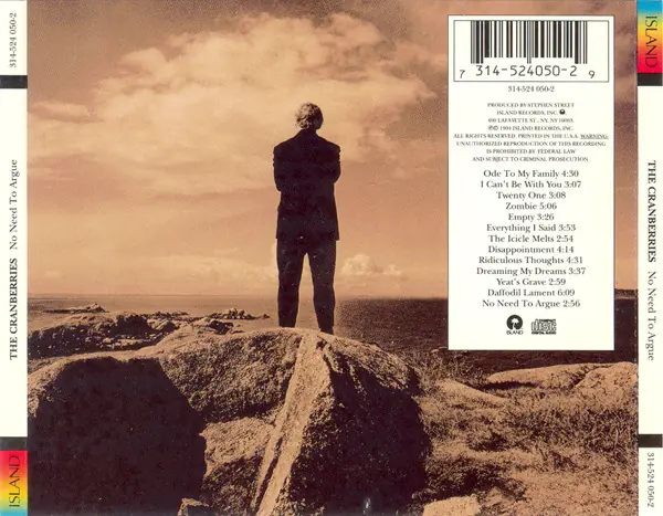 The Cranberries - No Need To Argue 뒷면