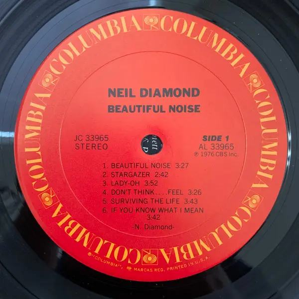 Neil Diamond - Beautiful Noise 뒷면