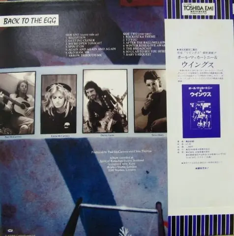 Wings - Back To The Egg 뒷면