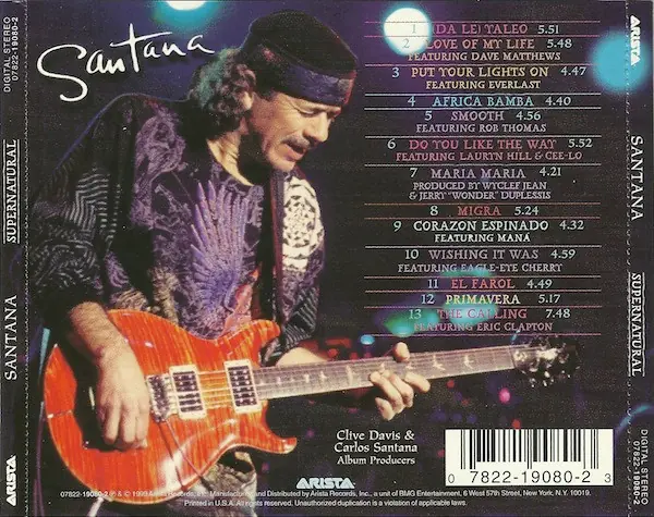 Santana - Supernatural 뒷면