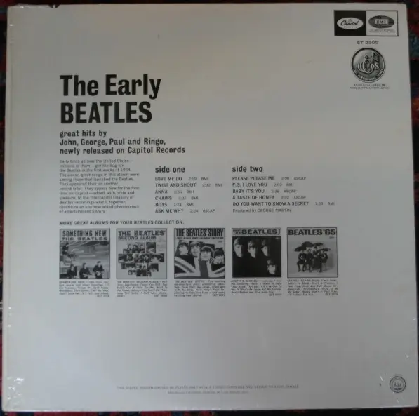 The Beatles - The Early Beatles 뒷면