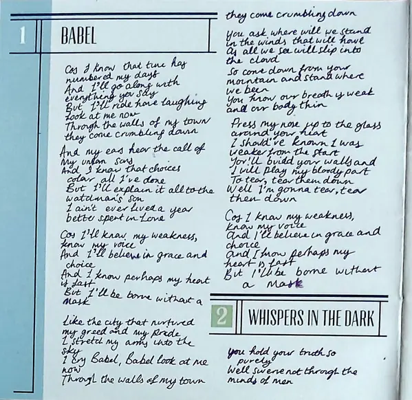 Mumford & Sons - Babel 뒷면