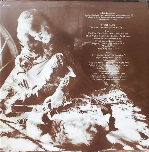 Vikki Carr - The First Time Ever (I Saw Your Face) 뒷면