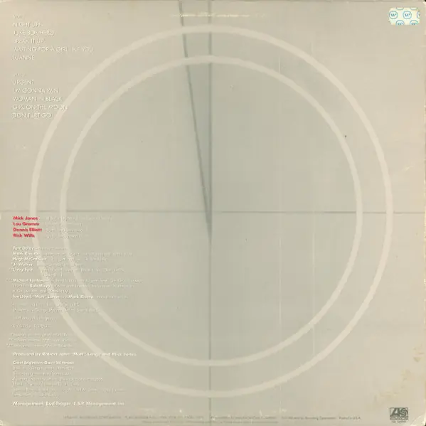 Foreigner - 4 뒷면