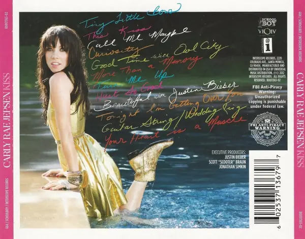 Carly Rae Jepsen - Kiss 뒷면