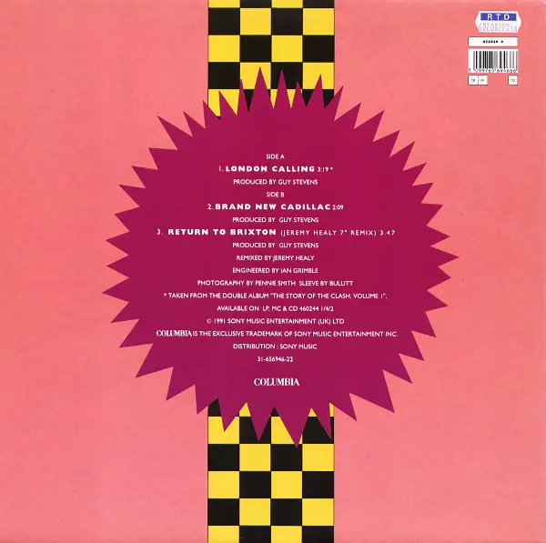The Clash - London Calling 뒷면