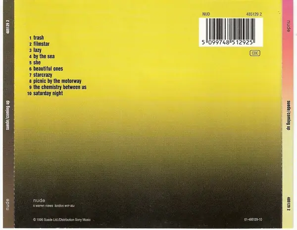 Suede - Coming Up 뒷면