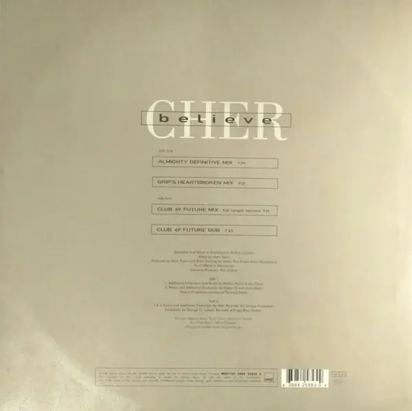 Cher - Believe 뒷면