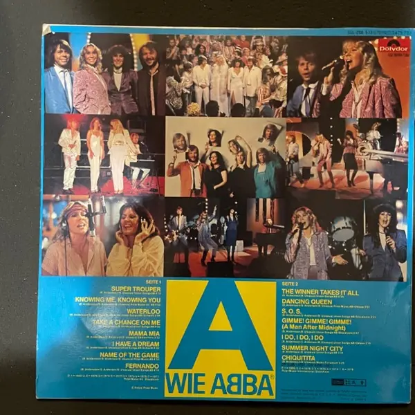 ABBA - A Wie ABBA (Die Grössten Erfolge Von »Waterloo« Bis »Super Trouper«) 뒷면