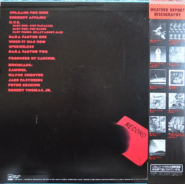 Weather Report - Weather Report 뒷면
