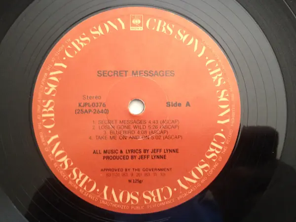 Electric Light Orchestra - Secret Messages 뒷면