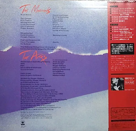 Roger Waters - The Pros And Cons Of Hitch Hiking 뒷면