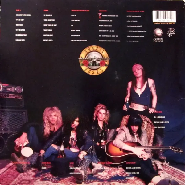 Guns N' Roses - Appetite For Destruction 뒷면