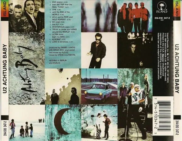 U2 - Achtung Baby 뒷면