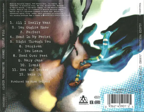 Alanis Morissette - Jagged Little Pill 뒷면