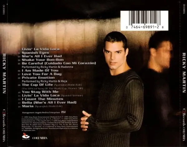 Ricky Martin - Ricky Martin 뒷면