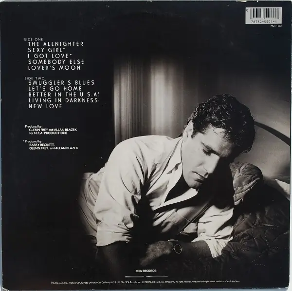 Glenn Frey - The Allnighter 뒷면