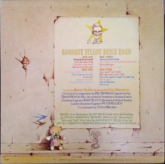 Elton John - Goodbye Yellow Brick Road 뒷면