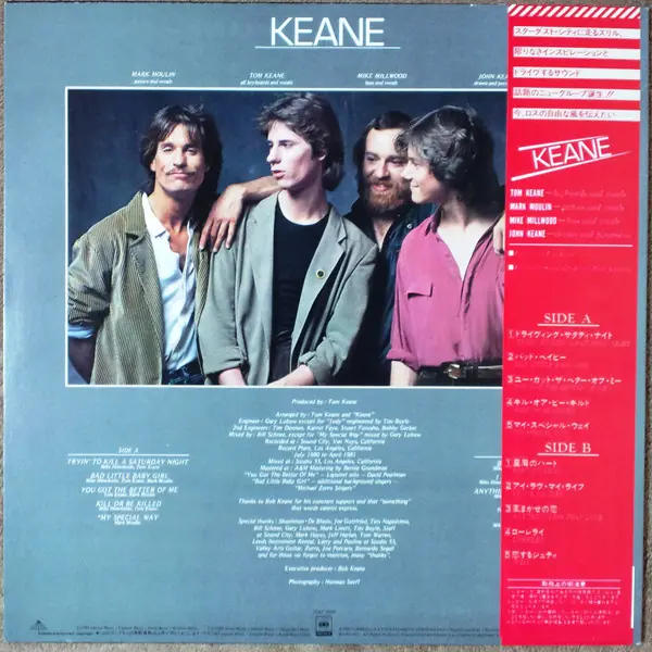 Keane - Keane 뒷면