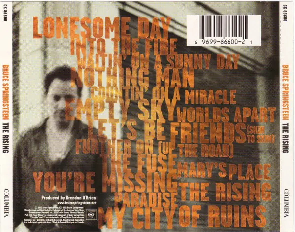 Bruce Springsteen - The Rising 뒷면