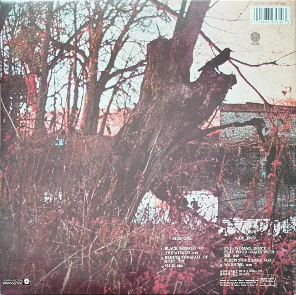 Black Sabbath - Black Sabbath 뒷면