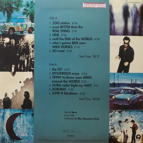 U2 - Achtung Baby 뒷면