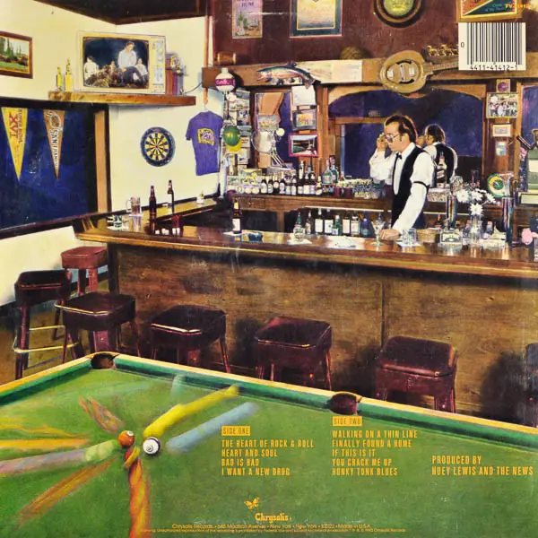 Huey Lewis & The News - Sports 뒷면