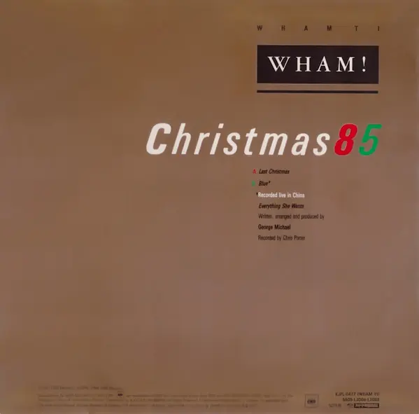 Wham! - Last Christmas (Christmas 85) 뒷면