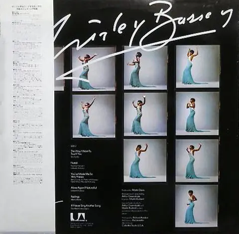 Shirley Bassey - Love, Life And Feelings 뒷면
