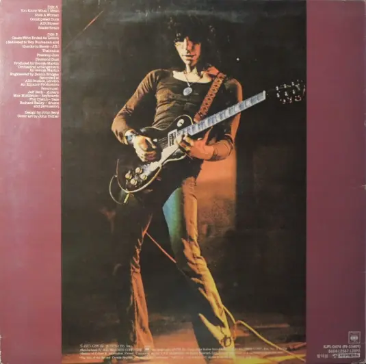 Jeff Beck - Blow By Blow 뒷면